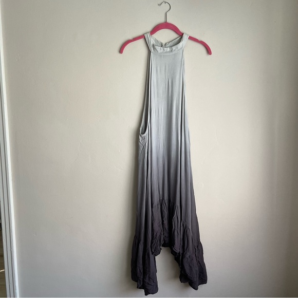 Mona B / Gray Ombré High Low Flowy Dress - Picture 1 of 11